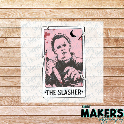 The Slasher 1 Tarot Card DTF Transfer - or- Hat Patch, Acrylic, Magnet, or Keychain