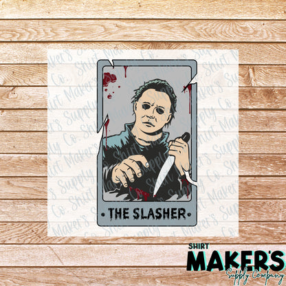 The Slasher 2 Tarot Card DTF Transfer - or- Hat Patch, Acrylic, Magnet, or Keychain