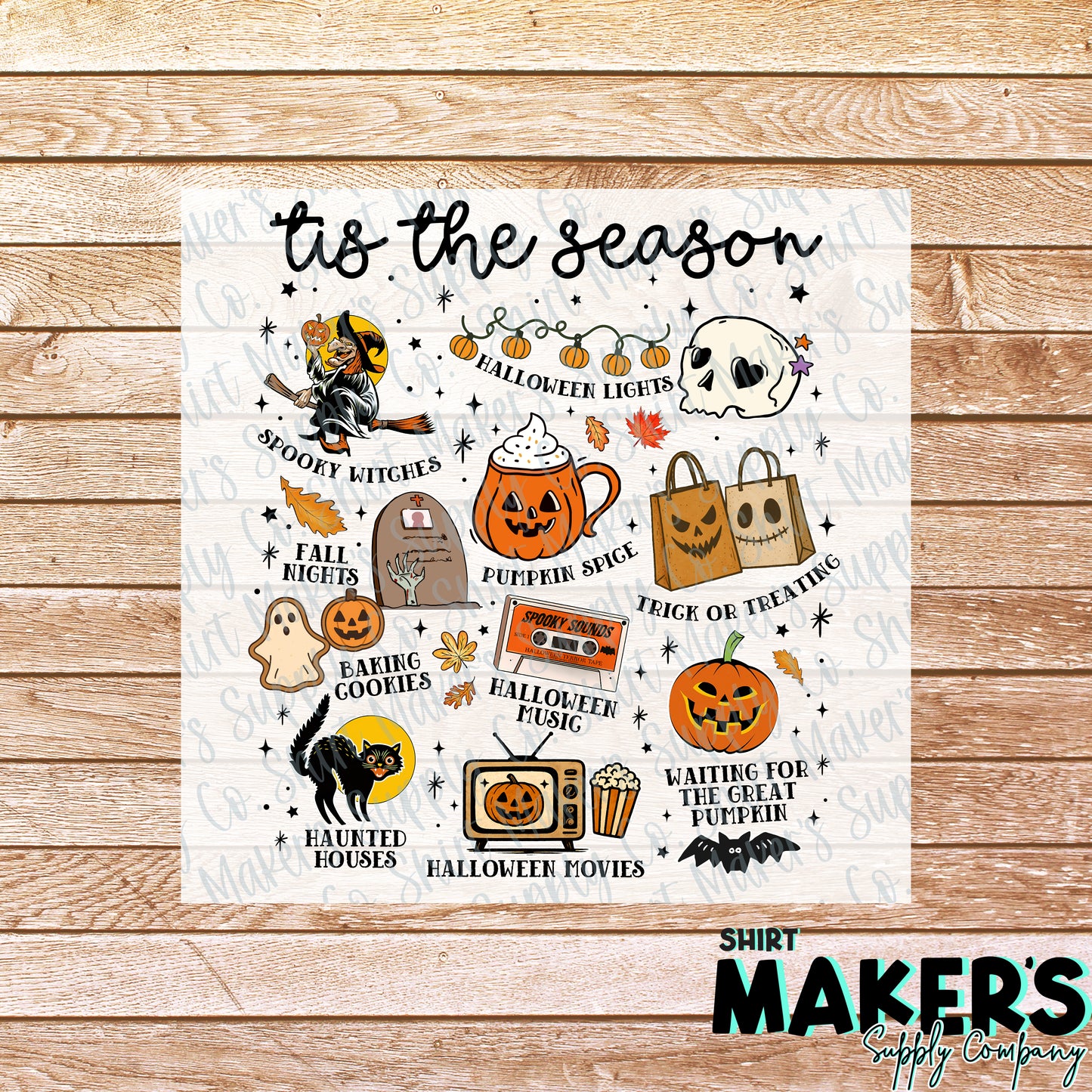 Tis the Season Black DTF or Sublimation Transfer