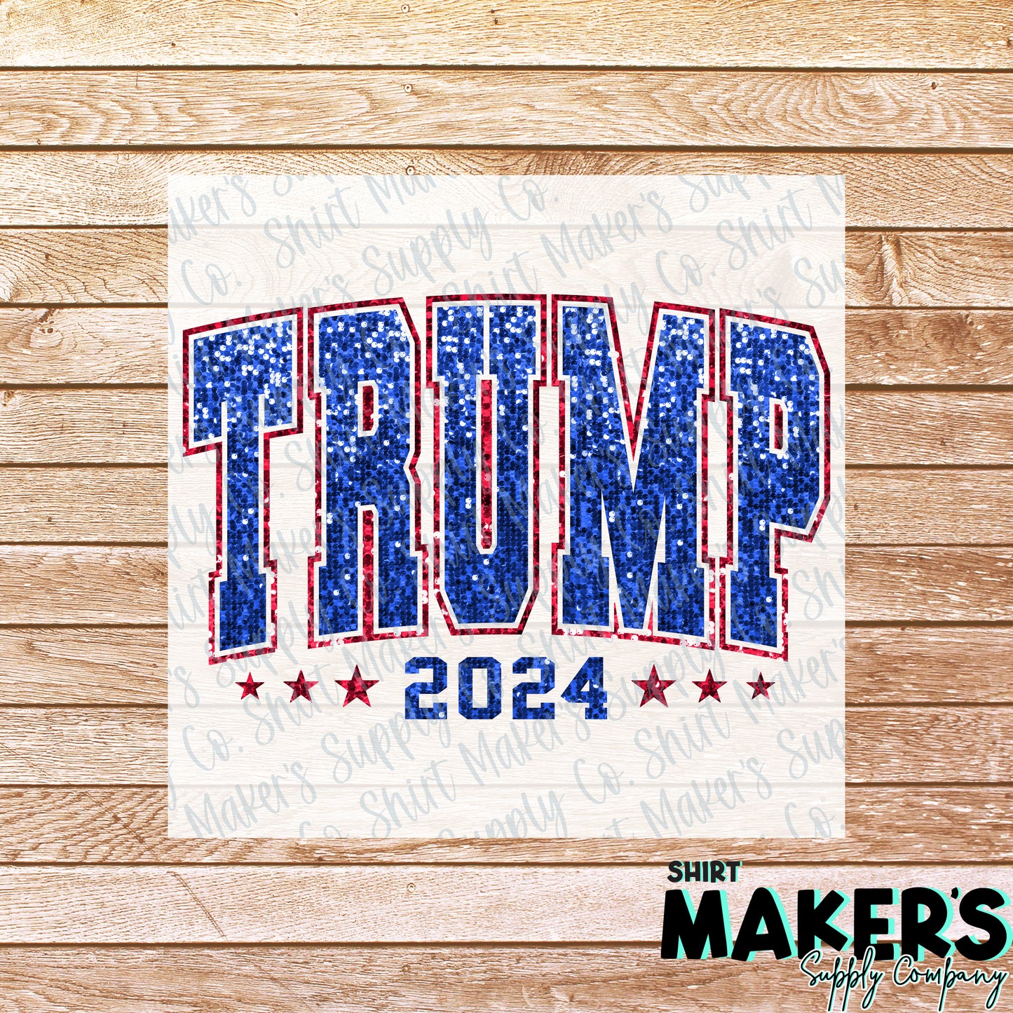 Trump 2024 Glitter DTF or Sublimation Transfer