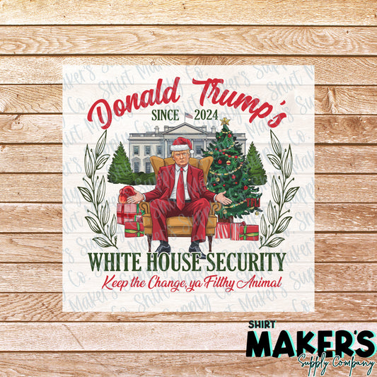 Trump Christmas Security DTF or Sublimation Transfer