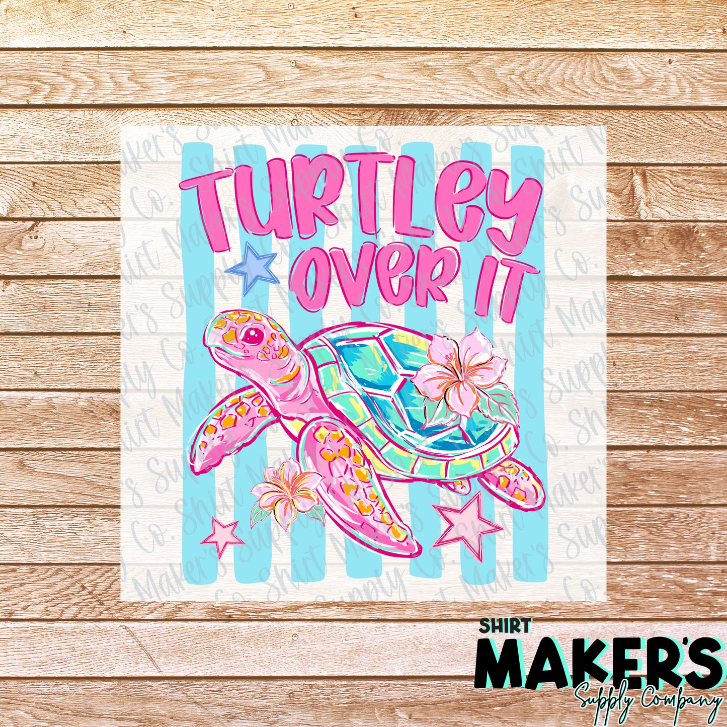 Turtley Over It DTF or UV-DTF Transfer - or- Hat Patch, Acrylic, Magnet, or Keychain