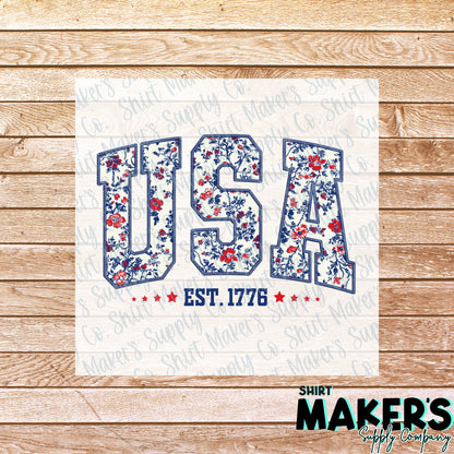 USA 1776 DTF Transfer - or- Hat Patch, Acrylic, Magnet, or Keychain