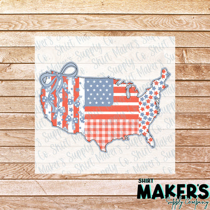 USA Fourth of July DTF Transfer - or- Hat Patch, Acrylic, Magnet, or Keychain