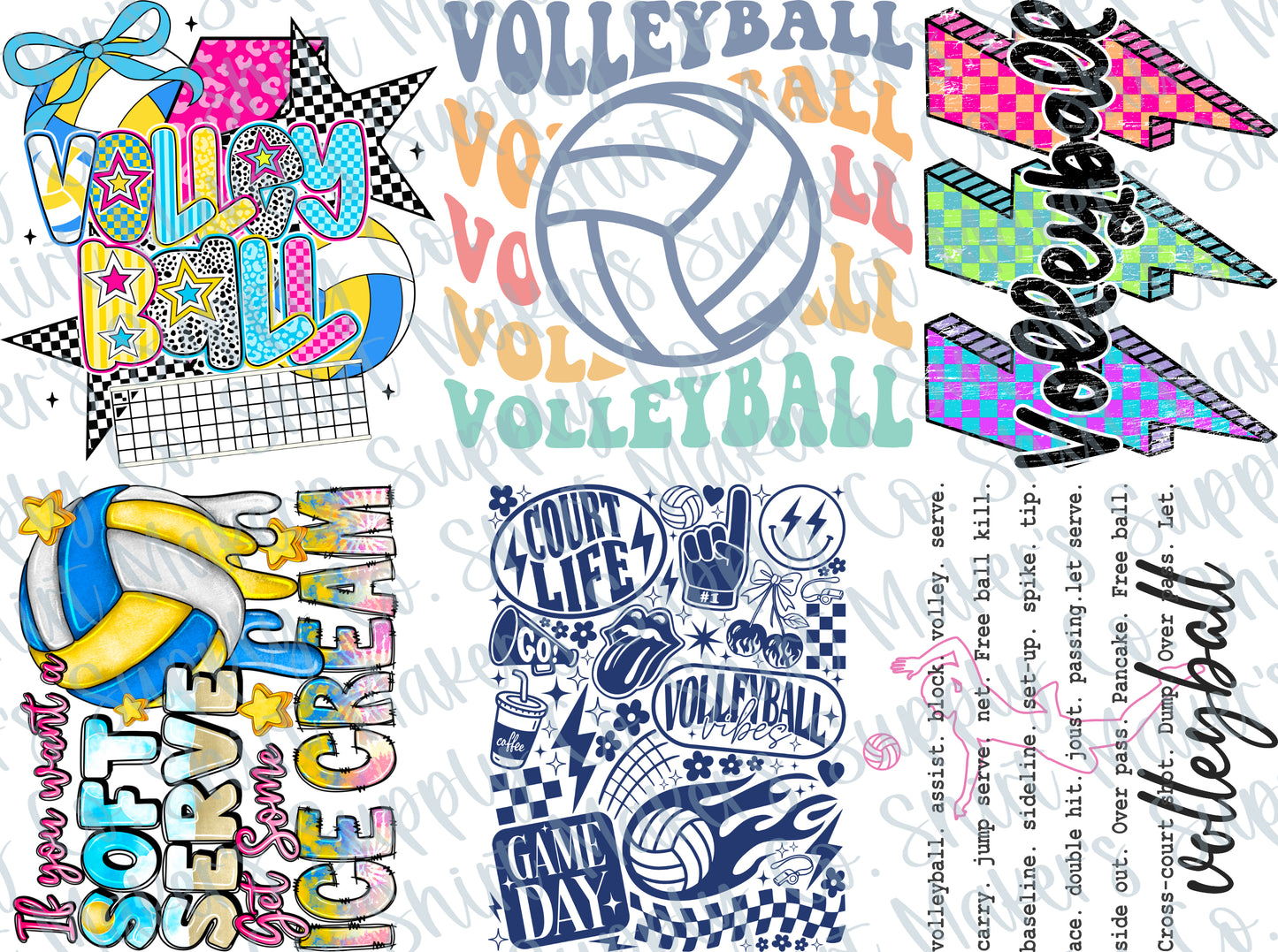 Volleyball 2025 DTF Gang Sheet