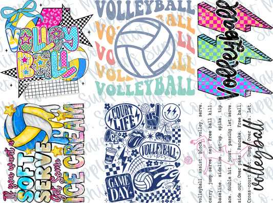 Volleyball 2025 DTF Gang Sheet