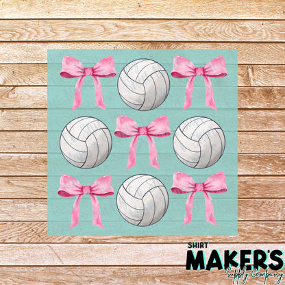 Volleyball Coquette DTF Transfer - or- Hat Patch, Acrylic, Magnet, or Keychain