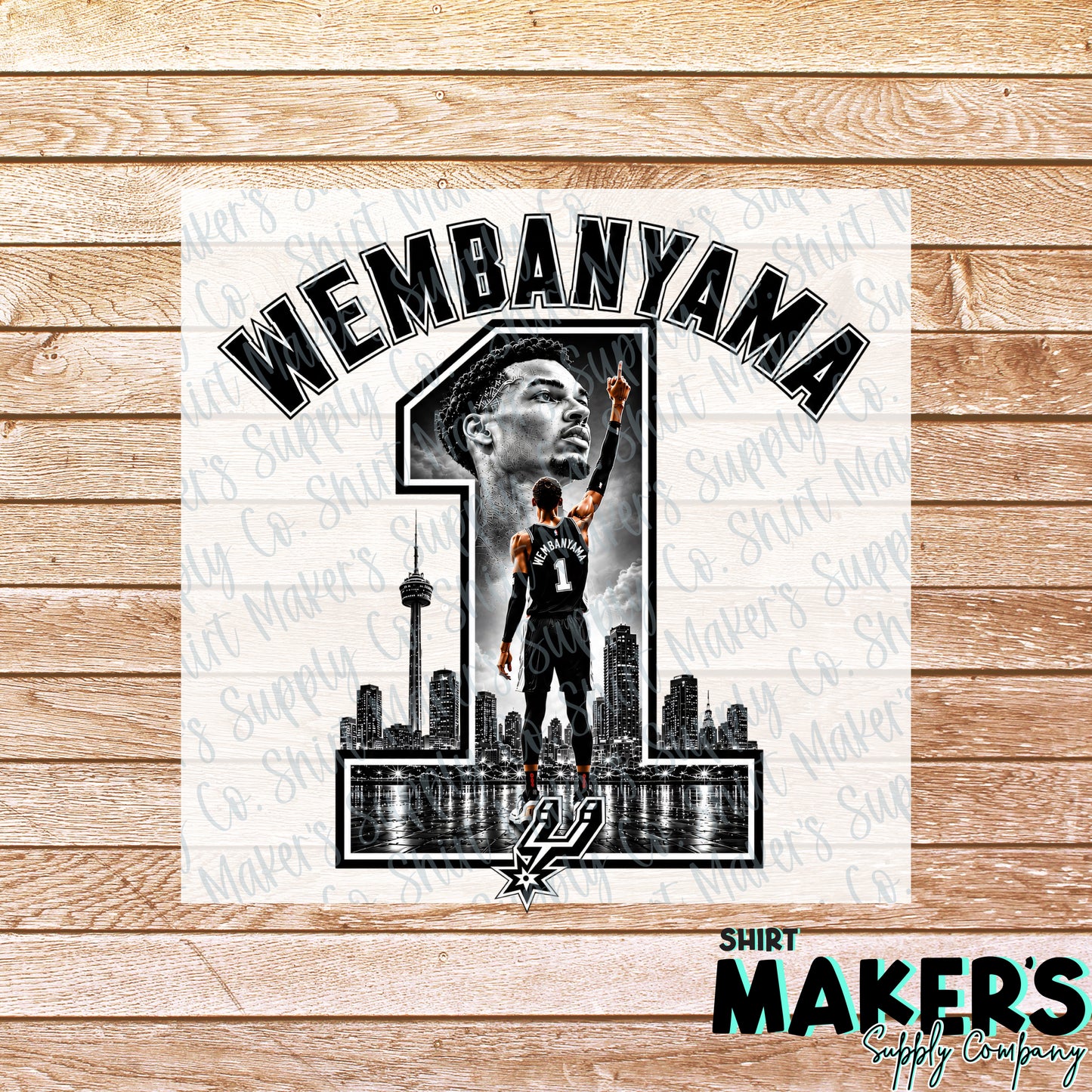 Wemby 1 DTF or UV-DTF Transfer - or- Hat Patch, Acrylic, Magnet, or Keychain