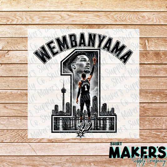 Wemby 1 DTF or UV-DTF Transfer - or- Hat Patch, Acrylic, Magnet, or Keychain