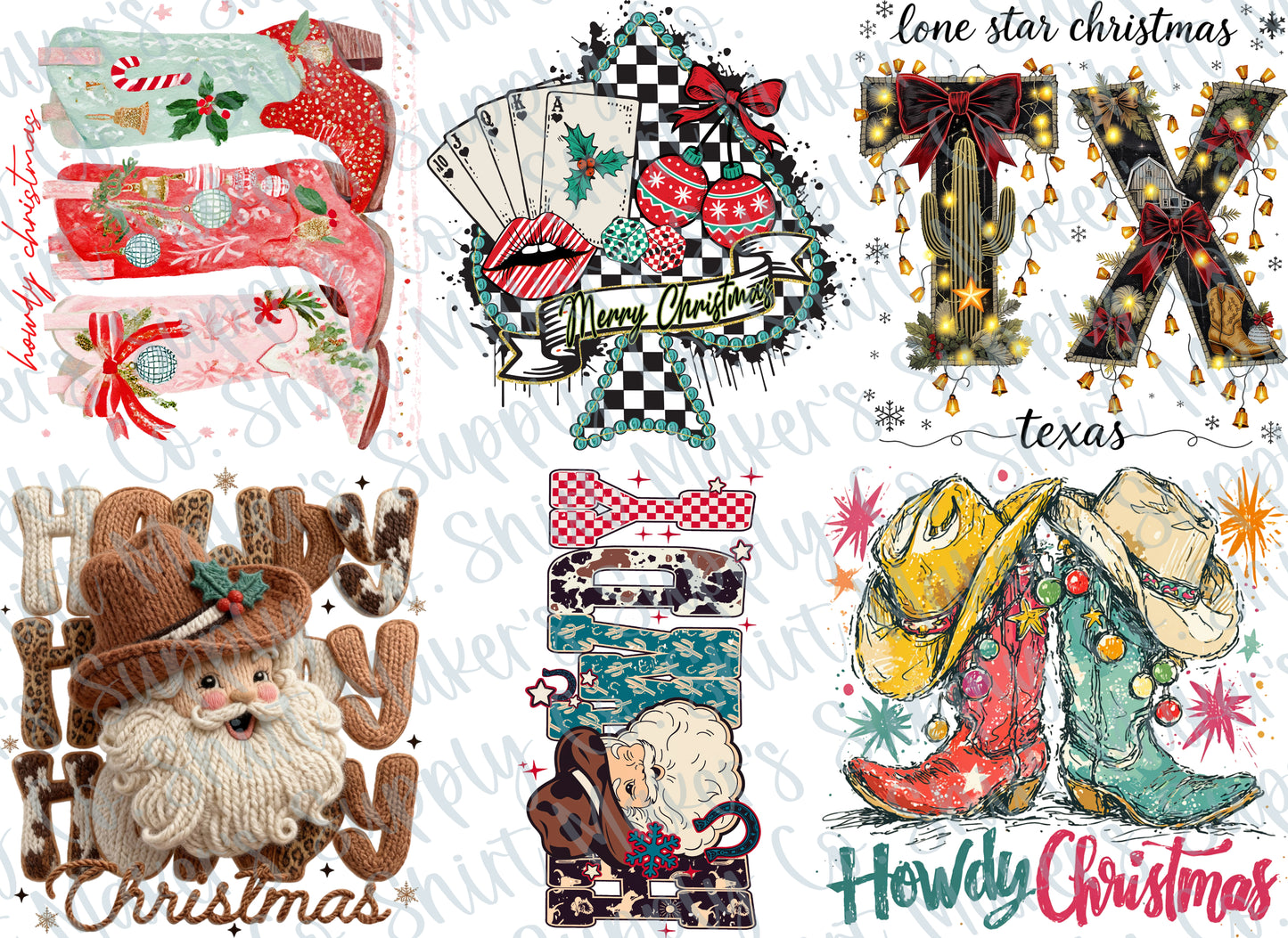 Western Christmas #1 2025 DTF Gang Sheet