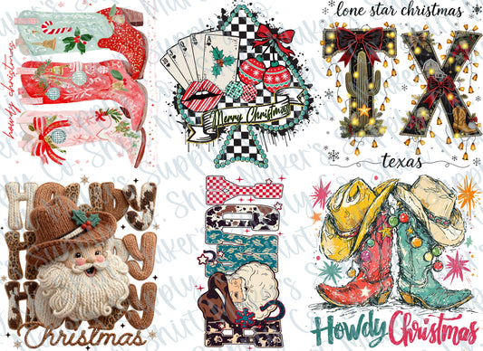 Western Christmas #1 2025 DTF Gang Sheet