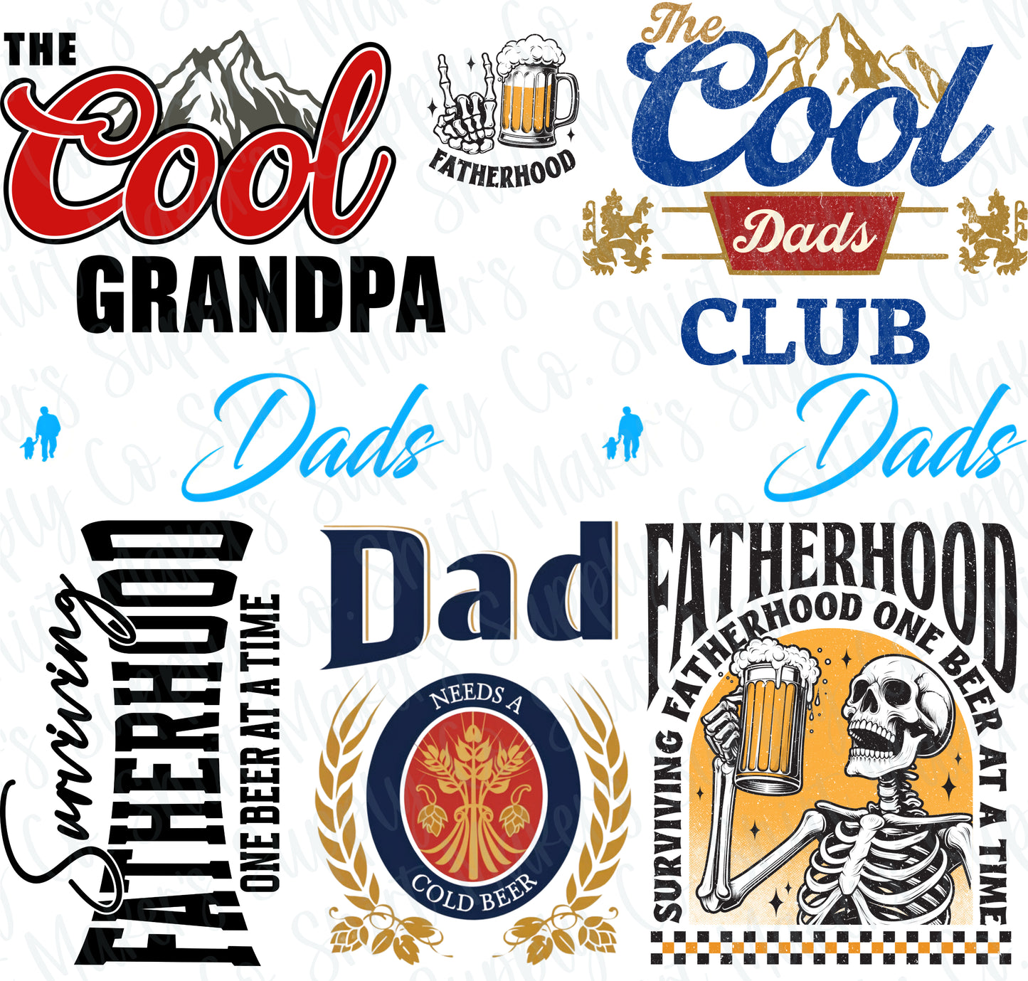XL Father's Day Beer DTF Gang Sheet