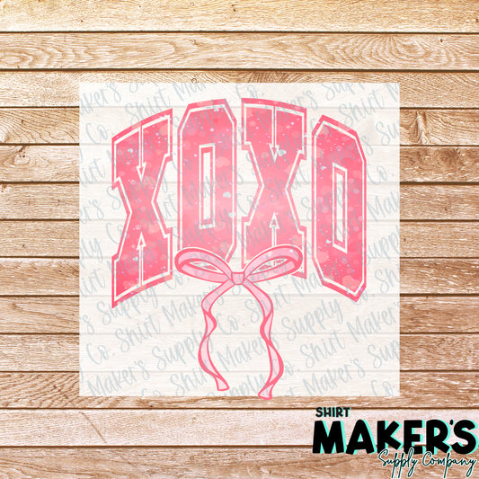 XOXO Bow Valentine's Day DTF or Sublimation Transfer