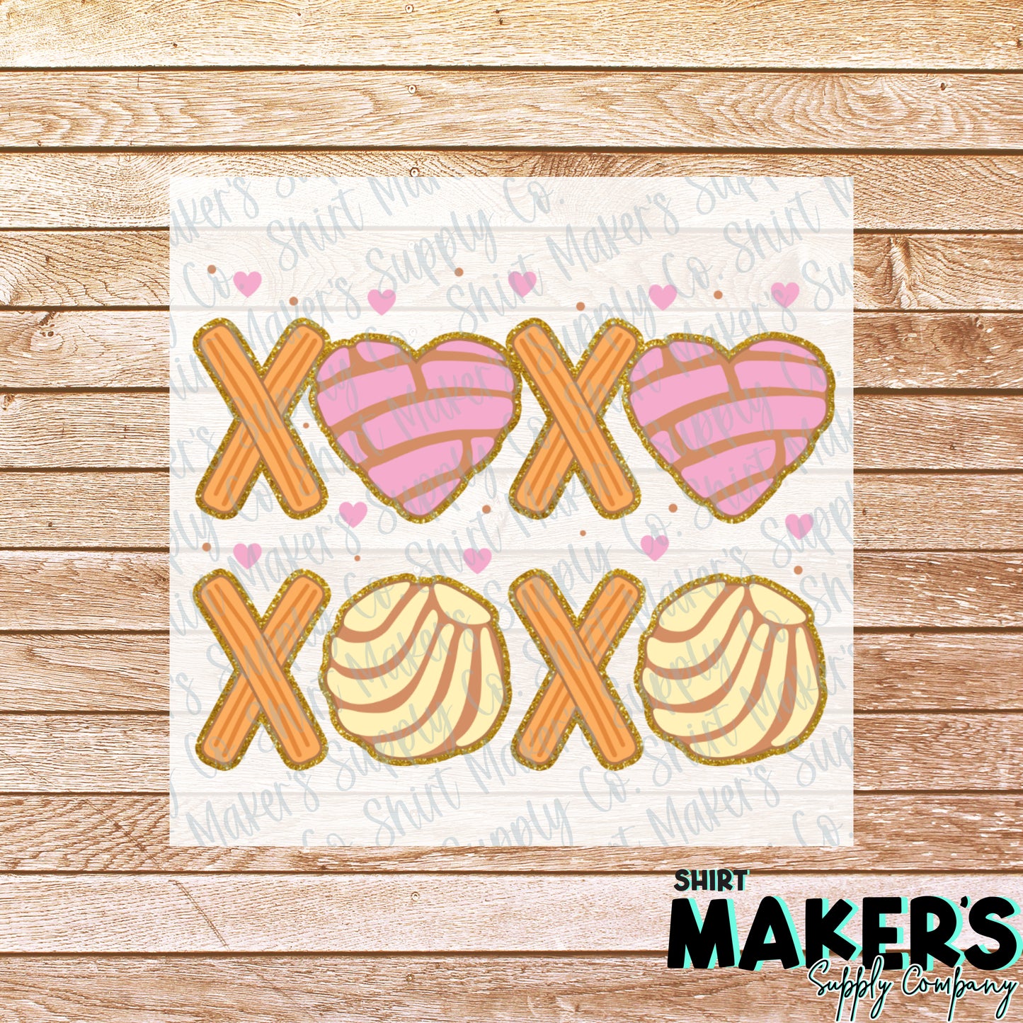 XOXO Churros Valentine's Day DTF or Sublimation Transfer