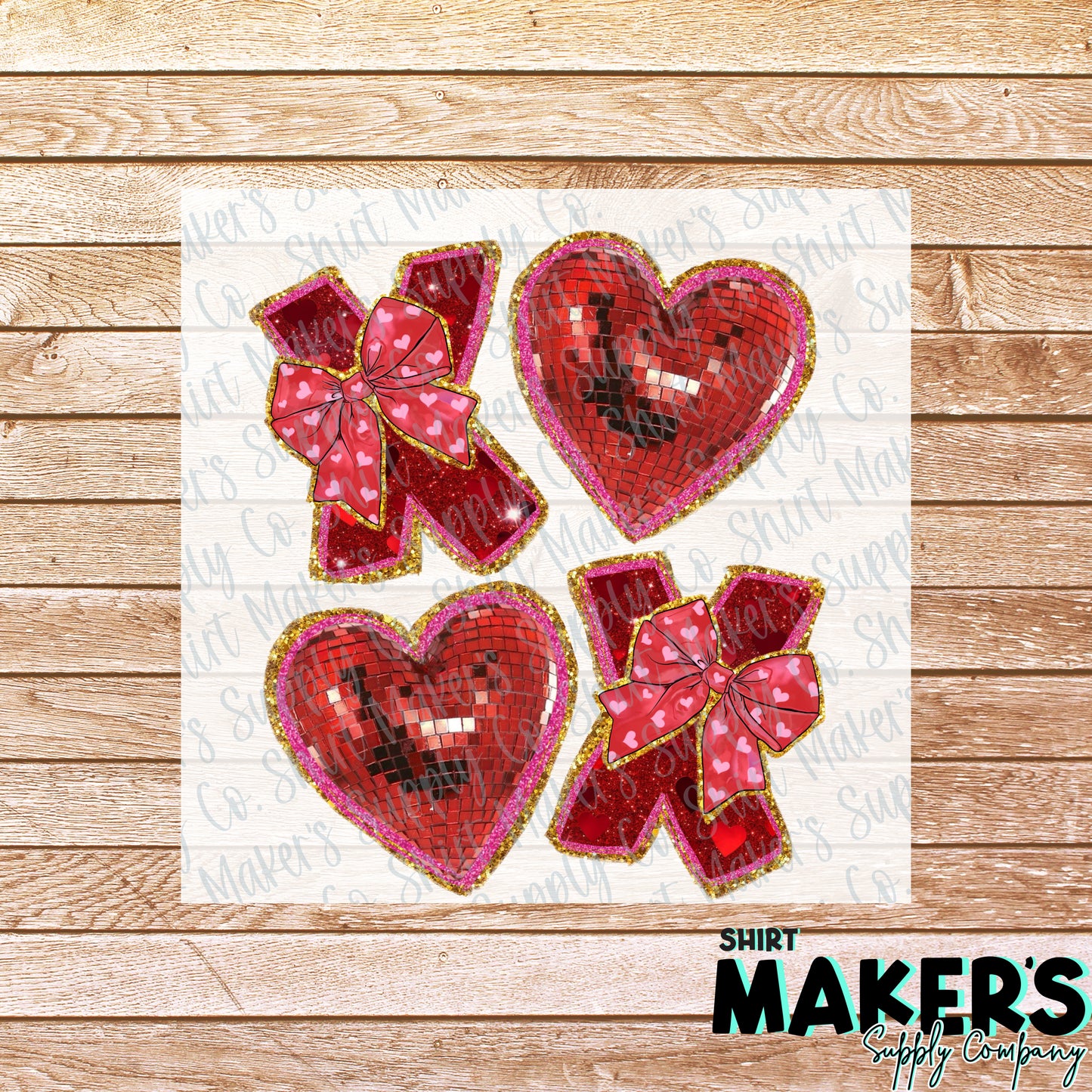 XOXO Heart Valentine's Day DTF or Sublimation Transfer