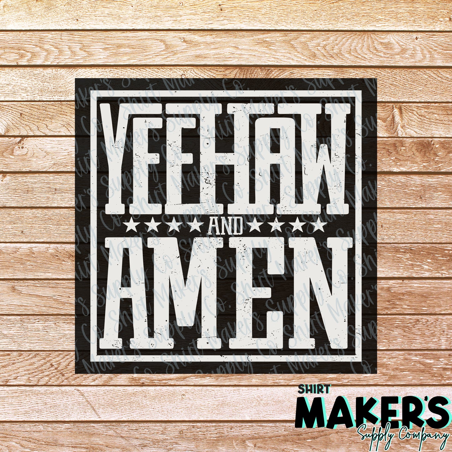Yeehaw and Amen DTF or UV-DTF Transfer - or- Hat Patch, Acrylic, Magnet, or Keychain