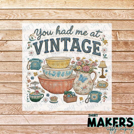 You had me at Vintage DTF Transfer - or- Hat Patch, Acrylic, Magnet, or Keychain