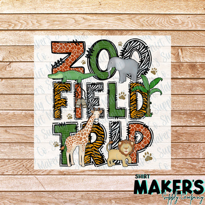 Zoo Field Trip DTF Transfer - or- Hat Patch, Acrylic, Magnet, or Keychain