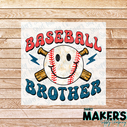 Baseball Brother DTF Transfer - or- Hat Patch, Acrylic, Magnet, or Keychain