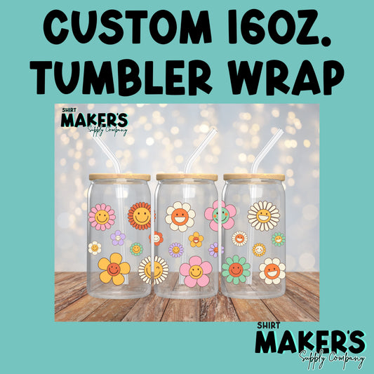 Custom 16oz. Vinyl Tumbler Wrap