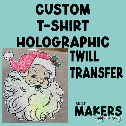 Custom T-shirt Holographic Twill Transfer