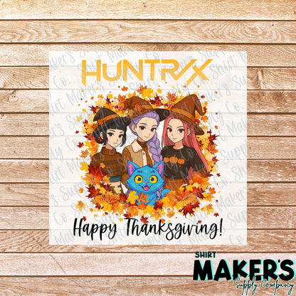 Demon Hunters Thanksgiving DTF or UV-DTF Transfer - or- Hat Patch, Acrylic, Magnet, or Keychain