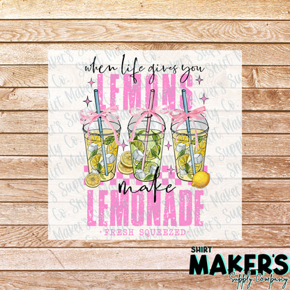 Lemonade Summer DTF Transfer - or- Hat Patch, Acrylic, Magnet, or Keychain