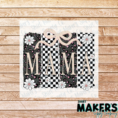 Mama Bows Mother's Day DTF Transfer - or- Hat Patch, Acrylic, Magnet, or Keychain