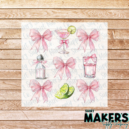 Margarita Lime Coquette Summer DTF Transfer - or- Hat Patch, Acrylic, Magnet, or Keychain