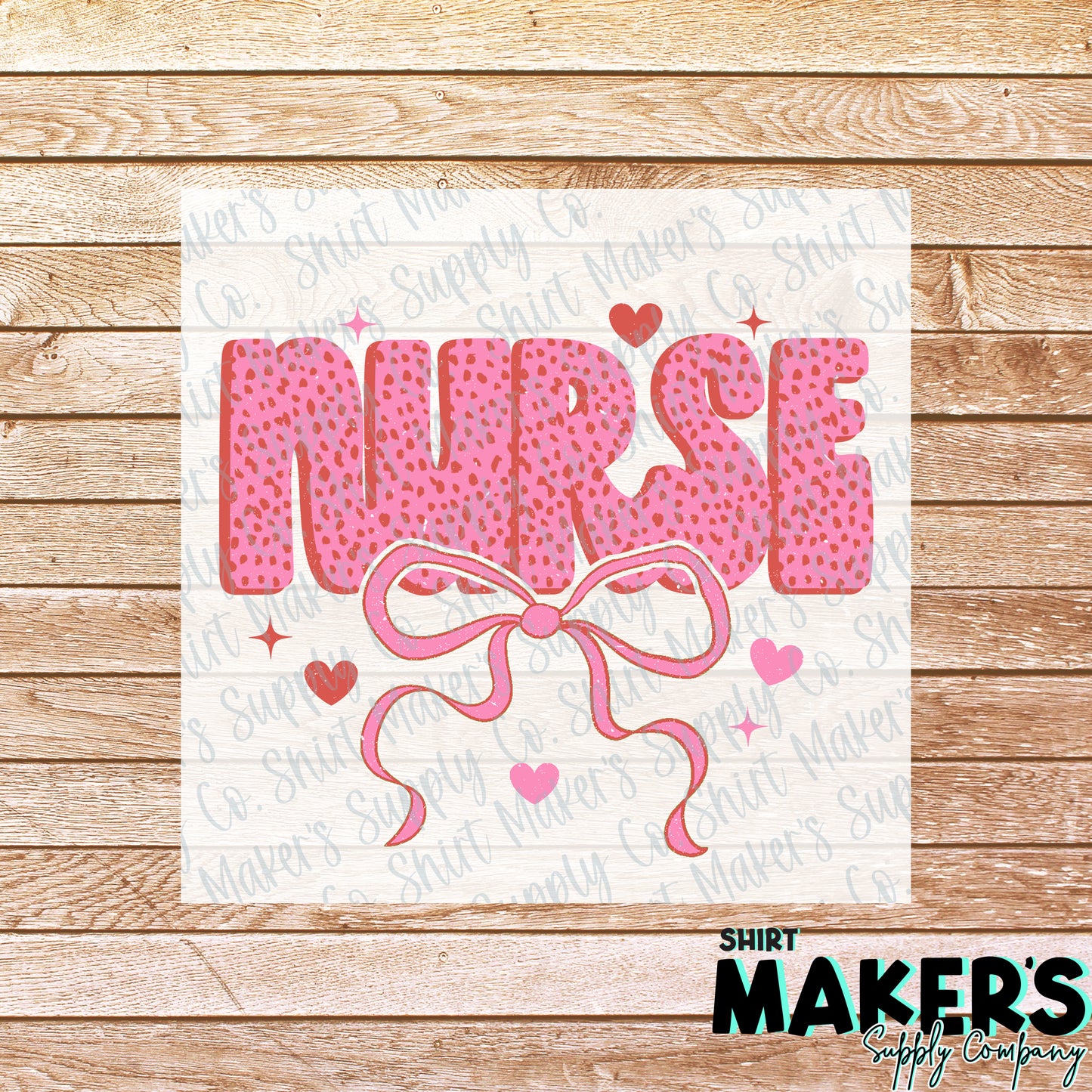 Nurse Bow Valentine's Day DTF or Sublimation Transfer