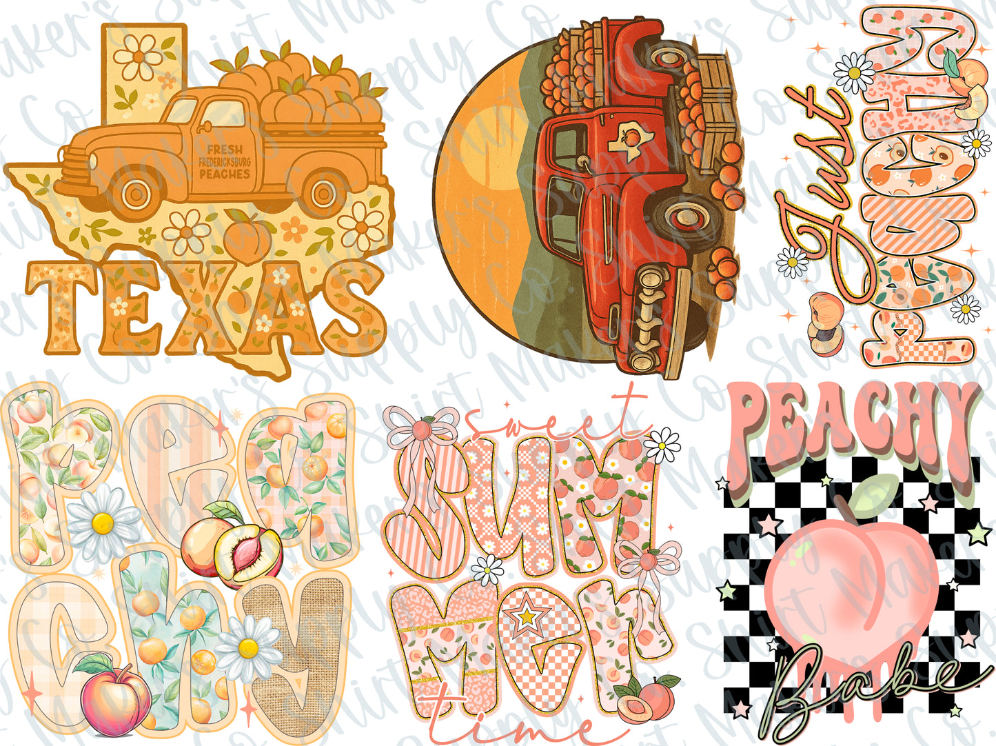 Peaches DTF Gang Sheet