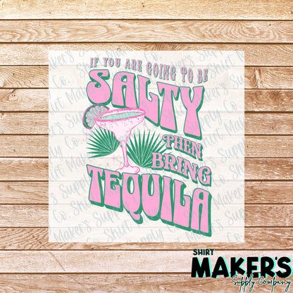 Salty Tequila Summer DTF Transfer - or- Hat Patch, Acrylic, Magnet, or Keychain