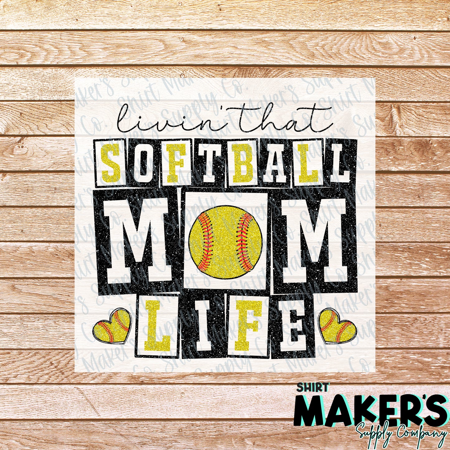 Softball Mom Life DTF or Sublimation Transfer