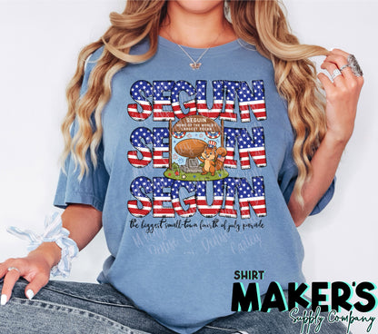 Seguin 4th of July Stacked T-Shirt