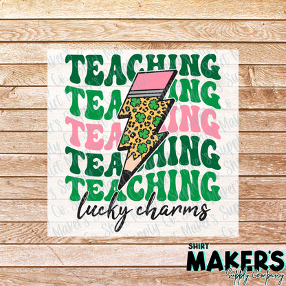 Teaching Lucky Charms St. Patrick's Day DTF Transfer - or- Hat Patch, Acrylic, Magnet, or Keychain