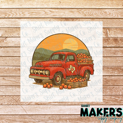 Texas Peach Truck DTF Transfer - or- Hat Patch, Acrylic, Magnet, or Keychain