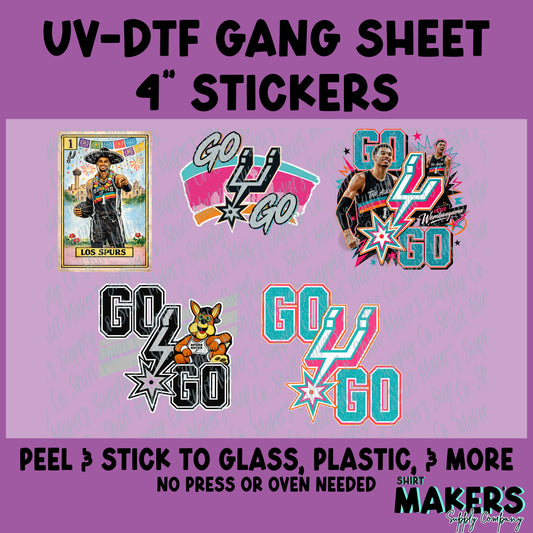 Spurs UV-DTF Gang Sheet