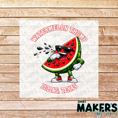 Watermelon Thump DTF or UV-DTF Transfer - or- Hat Patch, Acrylic, Magnet, or Keychain